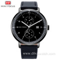 MINI FOCUS 0052 Watch Top Brand Luxury Business Quartz Watches Men Wrist Calendar Leather Mesh Strap Waterproof Mens Watch